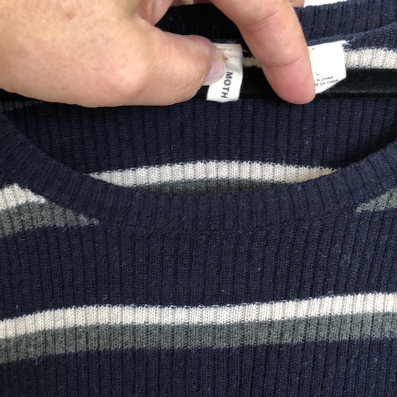 MOTH•Navy Striped Sweater - Picture 2 of 7
